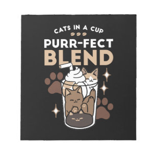 Purr-fect Blend: Coffee Design for Cat & Coffee Notepad