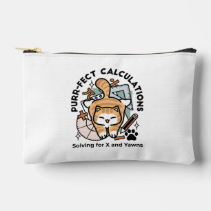 Purr-fect Calculations – Funny Math Cat Design Accessory Pouch