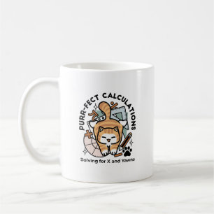 Purr-fect Calculations – Funny Math Cat Design Coffee Mug