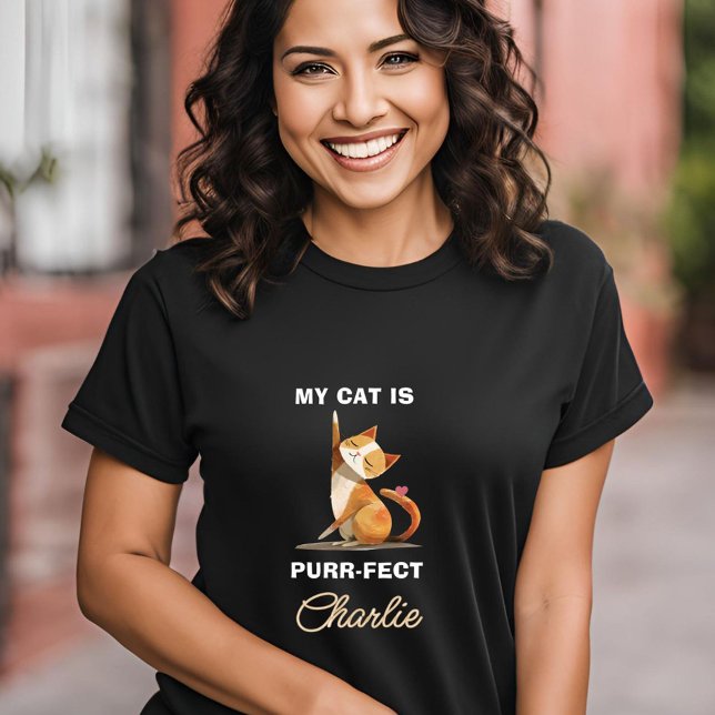 PURR-FECT CAT HEART NAME T-Shirt (Creator Uploaded)