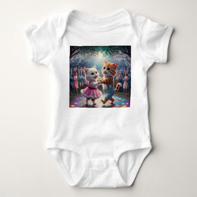 Purr-fect Dance Duo baby cloth Baby Bodysuit (Front)