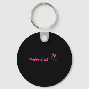 Purr-fect Days Cute Cat Student School Fun Kitten Key Ring