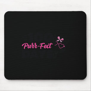Purr-fect Days Cute Cat Student School Fun Kitten  Mouse Pad