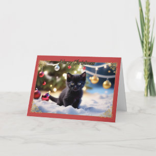 Purr-fect Holiday Wishes Christmas Card