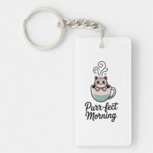 Purr-fect Morning Key Ring