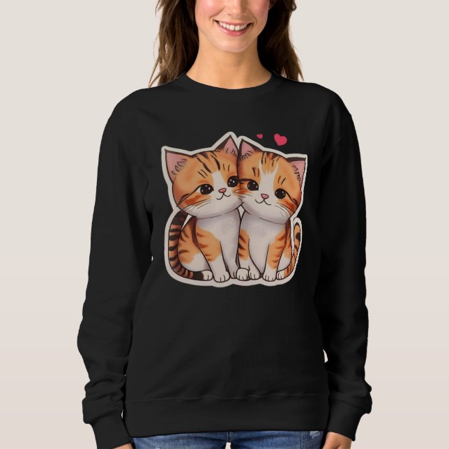 “Purr-fect Pair” “Double the Whiskers, Double the  Sweatshirt (Front)