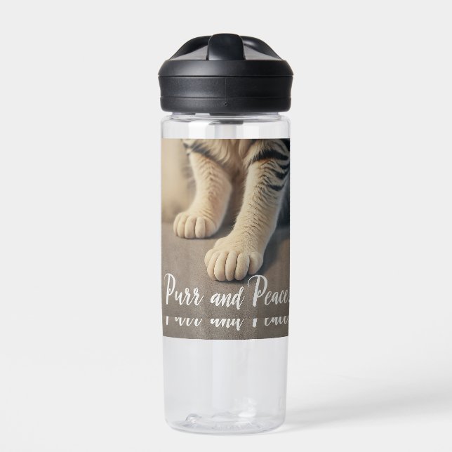  Purr-fect Peace Water Bottle (Front)