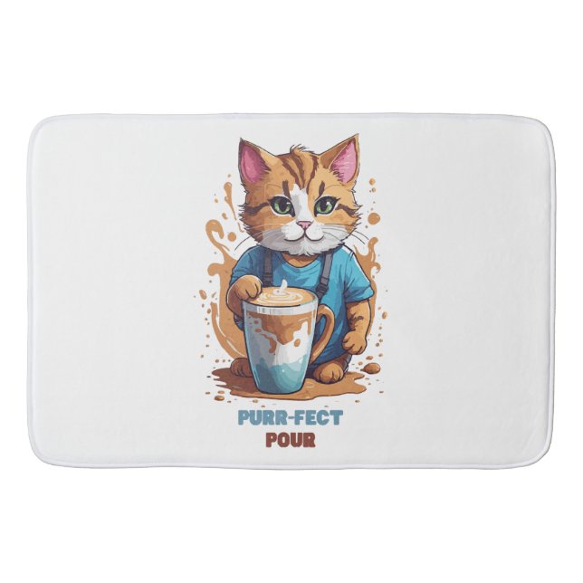 Purr-fect Pour Bath Mat (Front)