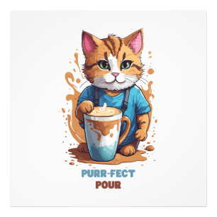 Purr-fect Pour Photo Print