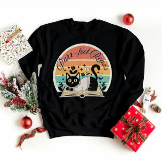 Purr -fect reads funny bookful cats Mug Sweatshirt