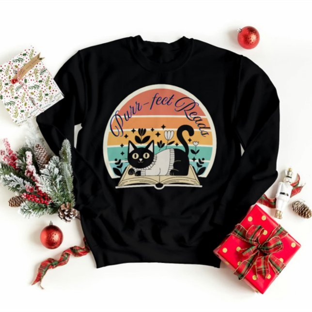 Purr -fect reads funny bookful cats Mug Sweatshirt (Creator Uploaded)