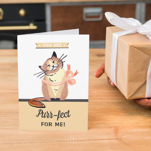 Purr-fect Valentine Cat Valentine's Day Card