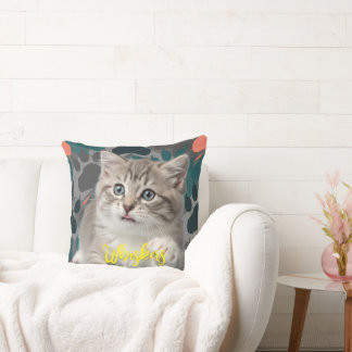 Purr-fectly Cosy: Personalised Cat Photo Cushion