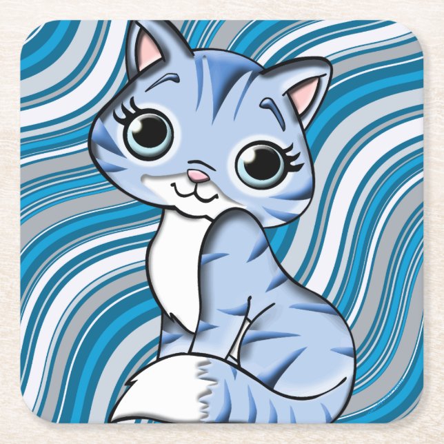 Purr-fectly Cute Kitty Coasters (Front)