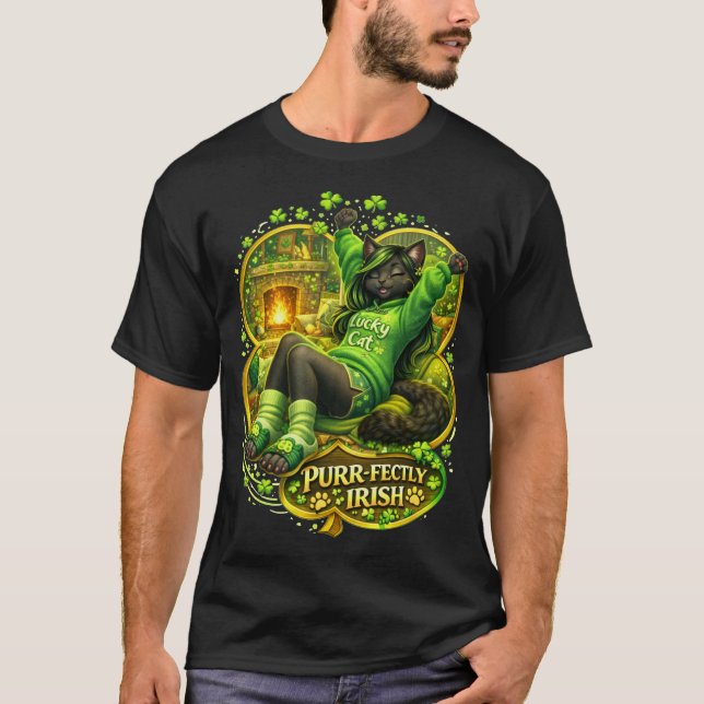 Purr-fectly Irish T-Shirt (Front)