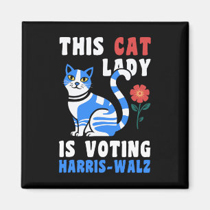 Purr-fectly Kamala This Cat Lady Is Voting Harris Magnet