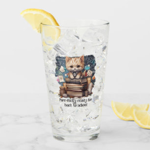 Purr-fectly Ready For Back To School Glass