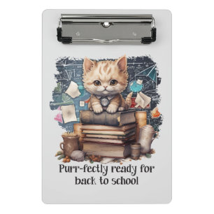 Purr-fectly Ready For Back To School Mini Clipboard