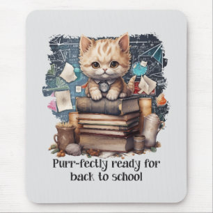 Purr-fectly Ready For Back To School Mouse Pad