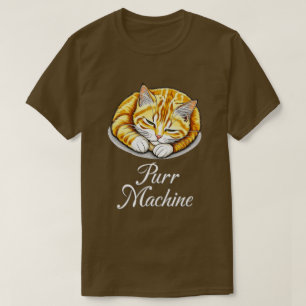Purr Machine, Cute Sleeping Ginger Cat  T-Shirt