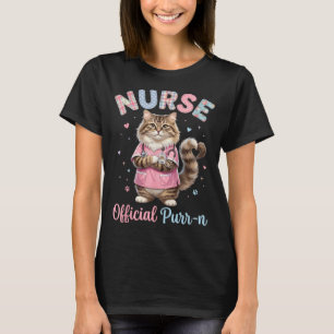 Purr-N Funny Cat Pun Nurse Rn Lpn Nursing Life T-Shirt
