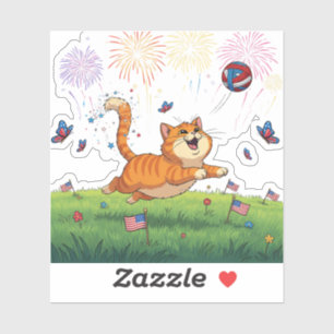 Purr-suit of Happiness – 4th of July Cat