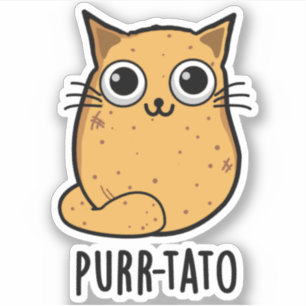 Purr-tato Funny Cat Potato Pun 
