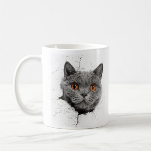 Purr-Through - Curious Cat Coffee Mug