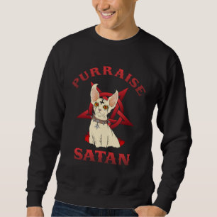 Purraise Satan Pentagram Black Metal Sphynx Cat Sweatshirt