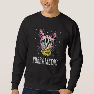 Purramedic Cat Paramedic Kitten EMT Cat Mum 4 Sweatshirt