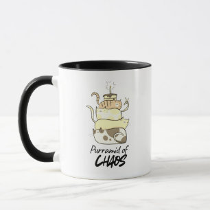 Purramid of Chaos Funny Cat Pun Art Mug