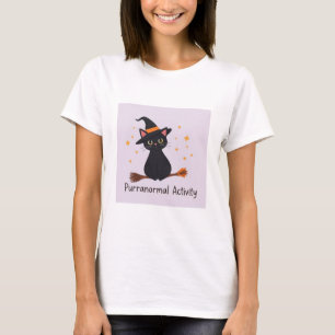Purranormal Activity – Cute Witch Cat Halloween T-Shirt