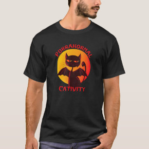 PurraNormal Cativity Spooky but Fun Black Vampire T-Shirt