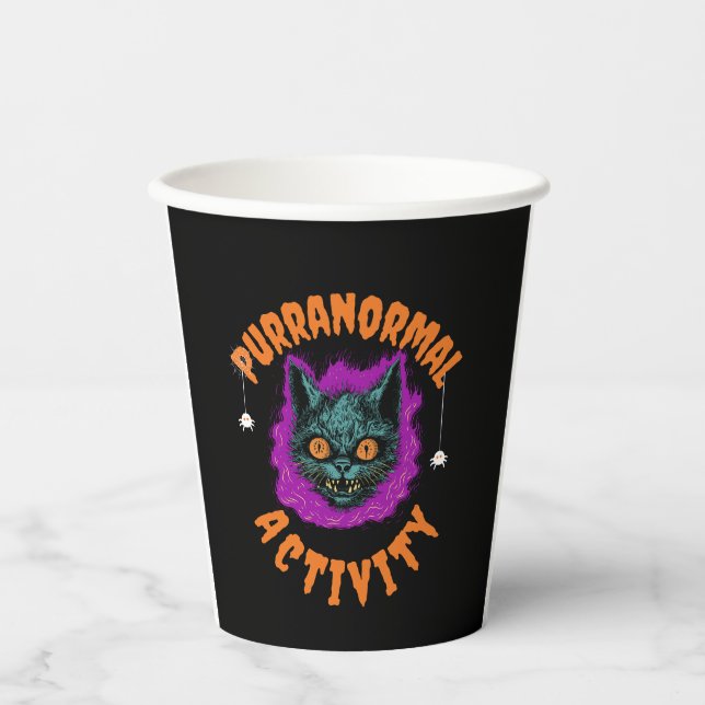 👻 Purranormal Sips! 🐱 Paper Cups (Front)