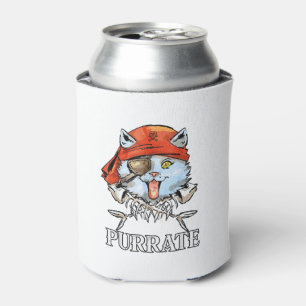 Purrate - Cute Pirate Cat Funny  Can Cooler
