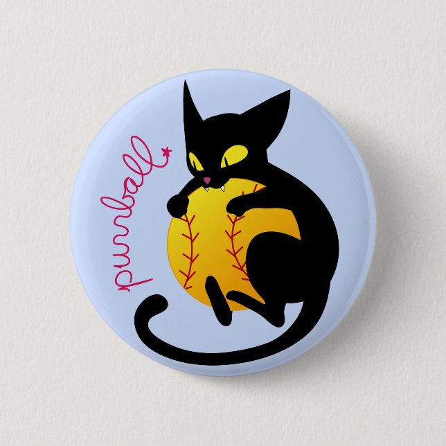 Purrball Flair 6 Cm Round Badge (Front)
