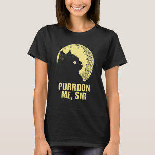 Purrdon Me Sir Cat Kitten Humour Coworker Boss T-Shirt