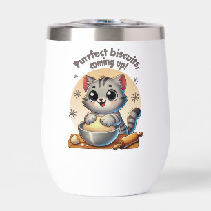 "Purrfect biscuits, coming up" Kneading Cat