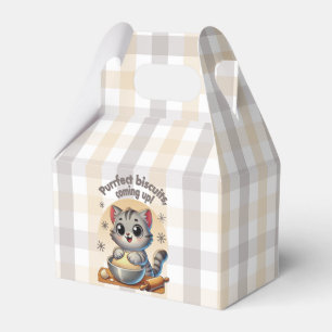 "Purrfect biscuits, coming up" Kneading Cat Favour Box