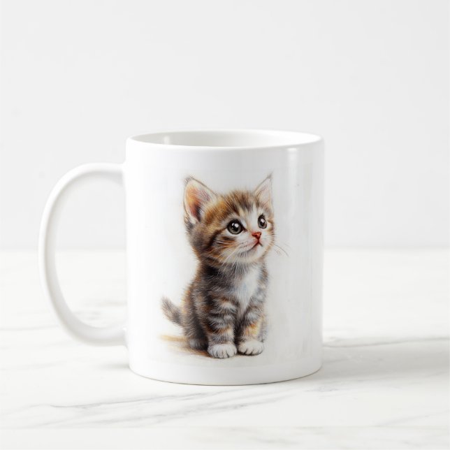 Purrfect Blend: Coffee & Cats, Customisable Coffee Mug (Left)