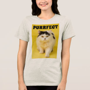 PURRFECT CAT T-SHIRT Tri-Blend SHIRT