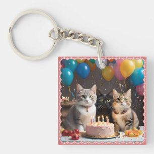 Purrfect Celebration: A Cat's Birthday Party, Key Ring