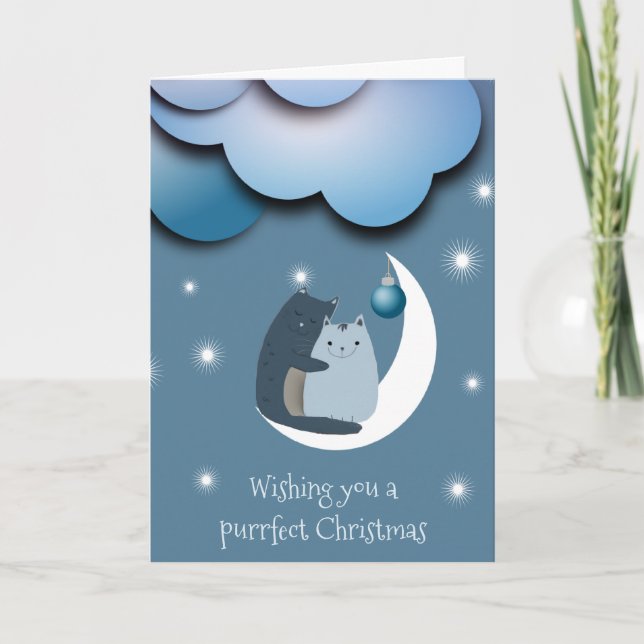 Purrfect Christmas Holiday Card (Front)