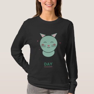Purrfect Day Cute Heart Cat T-Shirt