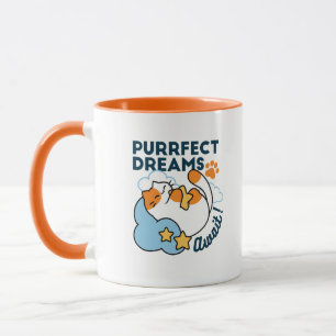 Purrfect Dreams Await – Cute Sleeping Cat Dreamy Mug