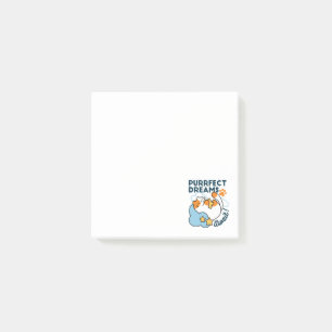Purrfect Dreams Await – Cute Sleeping Cat Dreamy Post-it Notes