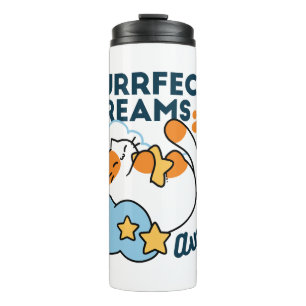 Purrfect Dreams Await – Cute Sleeping Cat Dreamy Thermal Tumbler