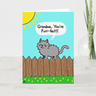 Purrfect Grandmas Day Card