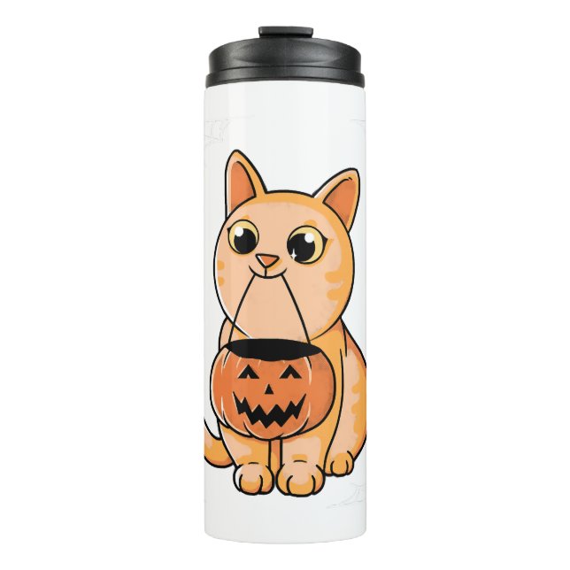 Purrfect Halloween Thermal Tumbler (Front)