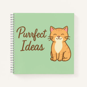 Purrfect Ideas – Colourful Cute Cat Notebook Cover